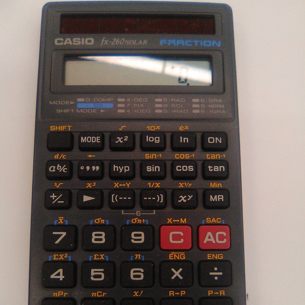 Casio fx-260 solar calculator